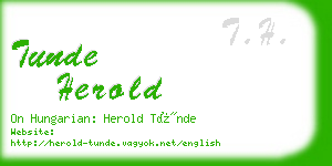 tunde herold business card